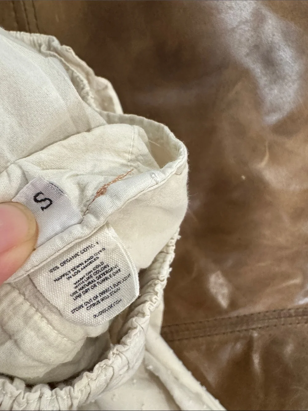 Rudy Jude Tony Swiss Dot Natural Wide-Leg Cotton Gauzy Lounge Trousers Small